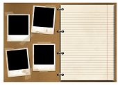 picture of  photo  - Old spiral notebook with blank vintage photos - JPG 