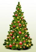 picture of christmas  - Christmas tree vector image - JPG 