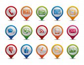 foto of newspaper  - Communication icons in the form of GPS icons - JPG 