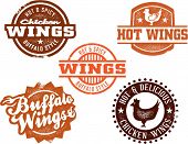 picture of sports  - Vintage Style Chicken Wing Graphics - JPG 