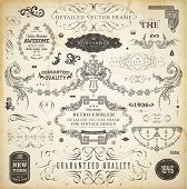 stock photo of money  - Vector set of calligraphic design elements - JPG 