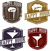 picture of hours  - Vintage Style Happy Hour Beer  - JPG 