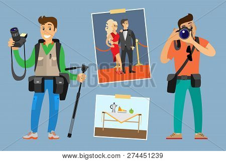 Poster: Photographers With Digital Cameras Or