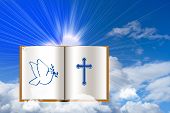 picture of religion  - Beautiful sky background for Christmas Easter and religion designs - JPG 