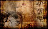 picture of da-vinci  - Grunge background with mysterious atmosphere of Italian famous historical culture treasures - JPG 