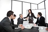 picture of leadership  - Business woman making the friendly presentation at office - JPG 
