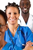 stock photo of medical  - group of african medical professionals on white background - JPG 