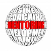 stock photo of leadership  - circle words on the ball on the topics - JPG 