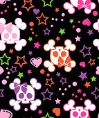 foto of sculling  - seamless girly scull background - JPG 