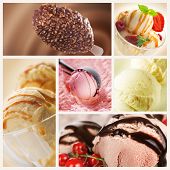 stock photo of ice  - Ice Cream Set - JPG 