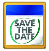 image of savings  - save the date isolated over a white background - JPG 