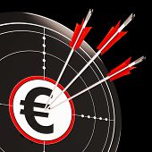 image of investment  - Euro Target Shows Savings Investment And Security In Europe - JPG 