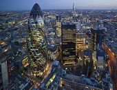 picture of sunset  - City of London Skyline At Sunset - JPG 