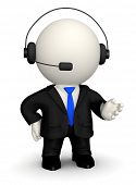 picture of telemarketing  - 3D Customer support operator  - JPG 