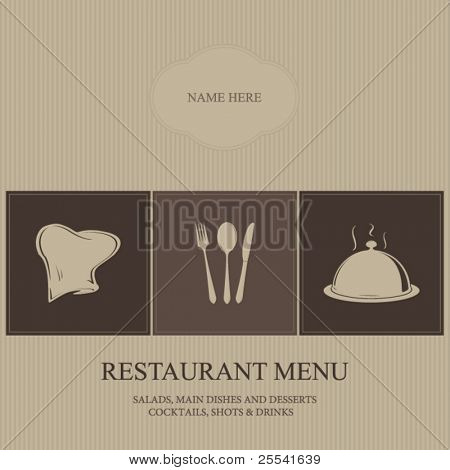 Picture or Photo of Vector. Restaurant menu design