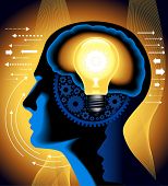 foto of intellect  - the concept of the emergence of the idea - JPG 