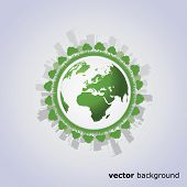 stock photo of globe  - Eco Globe Vector - JPG 