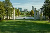 stock photo of buildings  - A photo of the Nashville Tennessee state capitol building from bicentennial park - JPG 