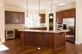 foto of opulence  - opulent kitchen with dark wood and stainless appliances - JPG 