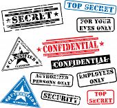 stock photo of confidential  - Various security rubber stamps  - JPG 