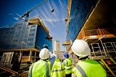picture of buildings  - building under construction with workers - JPG 