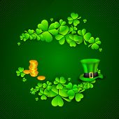 picture of hat  - Irish four leaf lucky clovers - JPG 
