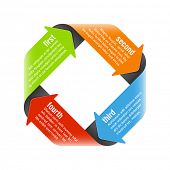 foto of segment  - Four steps process arrows  - JPG 