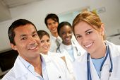 picture of md  - Group of friendly doctors at a hospital - JPG 