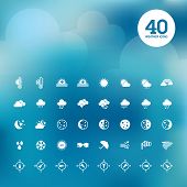 picture of forecast  - Set of vector icons for weather forecast - JPG 