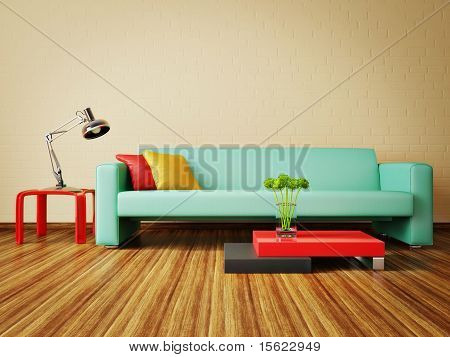 Picture or Photo of Modern interior room with nice furniture inside