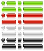 pic of web  - Glossy web buttons of different shapes in green - JPG 