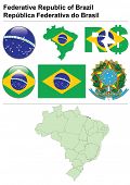 stock photo of currency  - Brazil collection including flag - JPG 