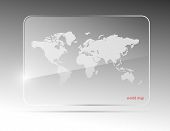 stock photo of world  - Glass world map - JPG 