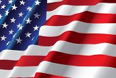 picture of world  - American flag - JPG 