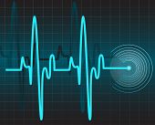 stock photo of heartbeat  - Electrocardiogram - JPG 