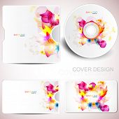 pic of disk  - Cover design template of disk and business card - JPG 