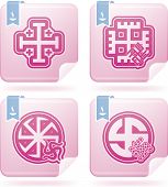 stock photo of religion  - Religion is the adherence to codified beliefs and rituals included icons from left to right top to bottom - JPG 