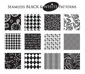 pic of black  - Black and White Seamless Patterns  - JPG 