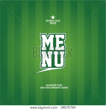 Picture or Photo of Sports Bar Menu card design template.