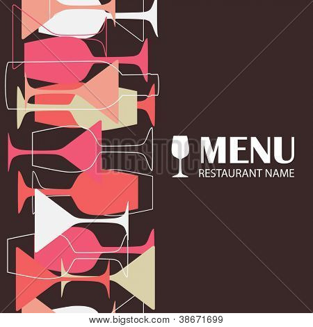 Picture or Photo of Restaurant or wine bar menu design. Seamless vector illustration