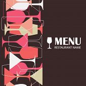 picture of illustration  - Restaurant or wine bar menu design - JPG 