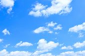 foto of blue sky  - Blue sky and lots small clouds - JPG 