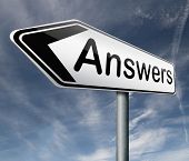 pic of answer  - find answers road sign indicating way to solve problems answer button answer icon search answer and discover truth - JPG 