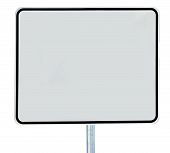 foto of road sign  - A blank road sign isolated on white - JPG 