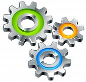 pic of setting  - gears as settings or configuration or preferences icon - JPG 