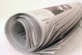 picture of newsprint  - a rolled up newspaper - JPG 