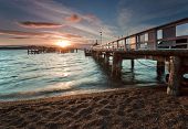 pic of paradise  - View of sunset from wharf at Russell - JPG 