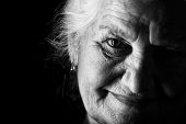 picture of black  - Portrait of a happy senior woman smiling at the camera - JPG 