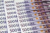 stock photo of currency  - Big amount of Five hundred notes of European Union Currency - JPG 
