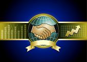 foto of handshake  - design of two businessmen handshaking and background - JPG 
